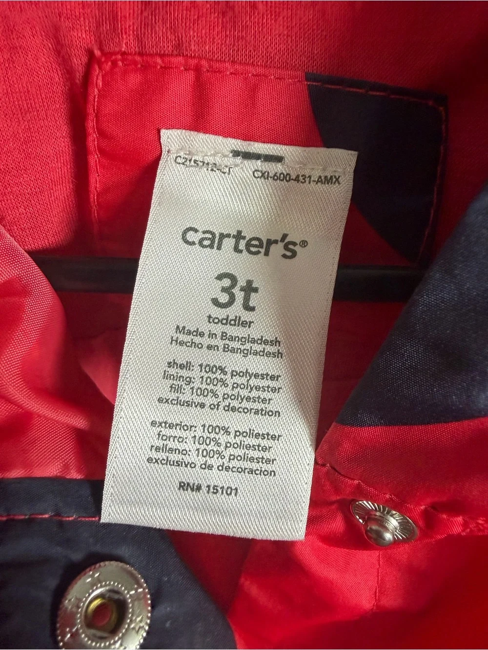Carters hooded raincoat